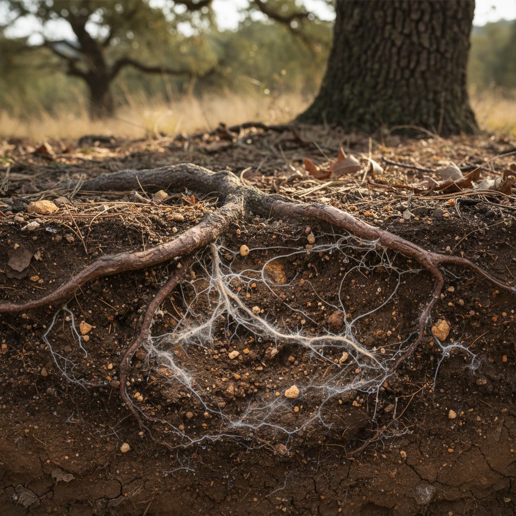 Soil cross-section showing healthy aggregates and moisture retention